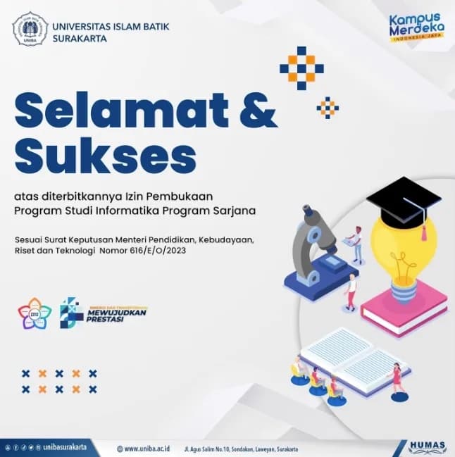 Telah Dibuka Program Studi Informatika – Universitas Islam Batik Surakarta