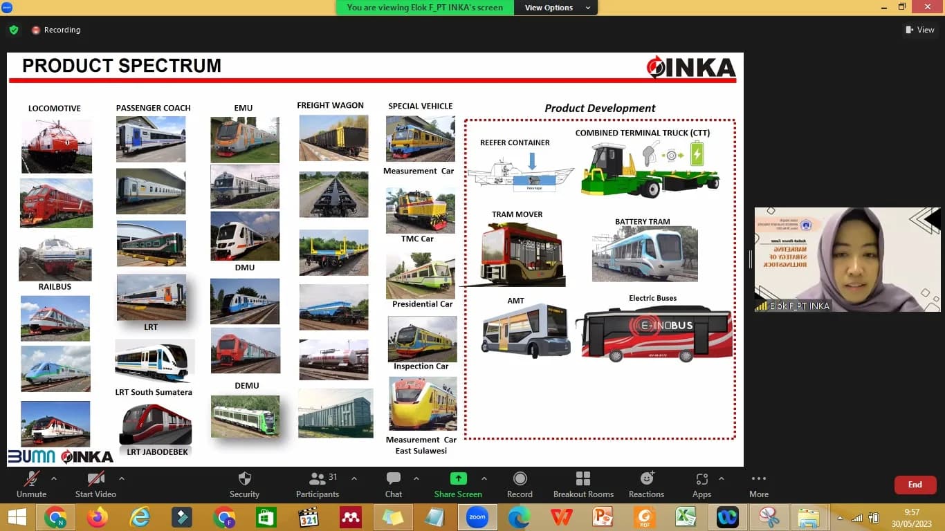 Pers Release Kuliah Dosen Tamu Marketing Strategy of Rolling Stock in PT Industri Kereta Api
