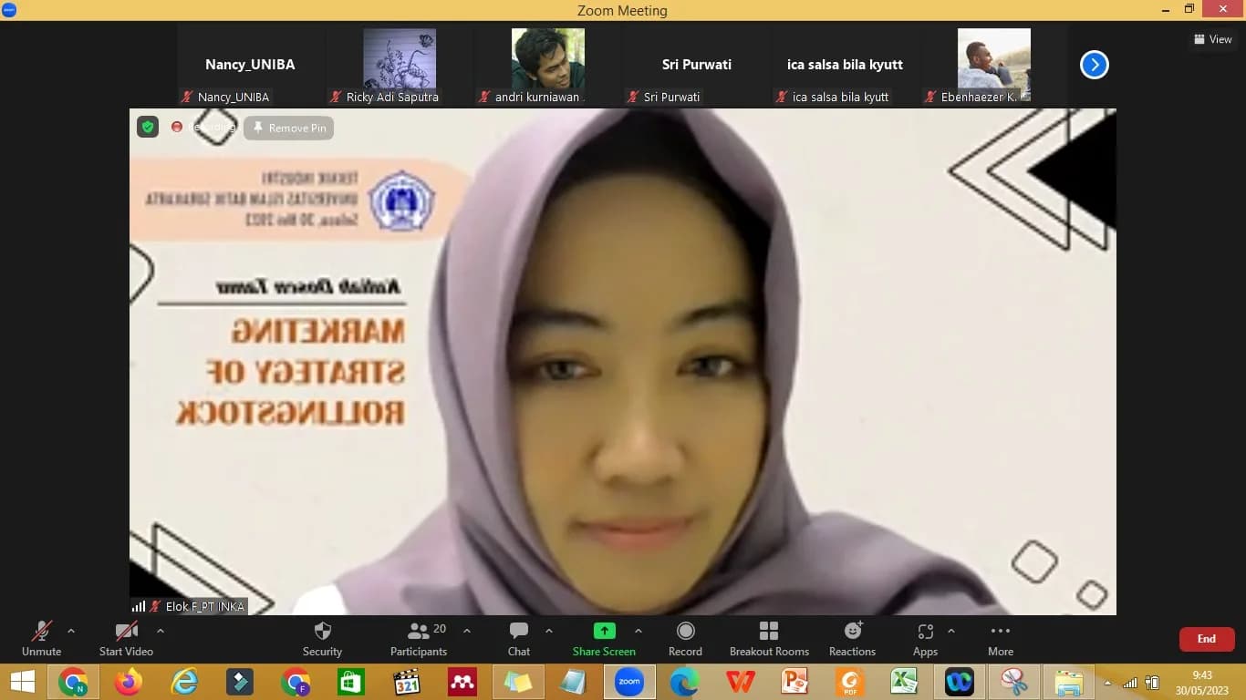 Pers Release Kuliah Dosen Tamu Marketing Strategy of Rolling Stock in PT Industri Kereta Api