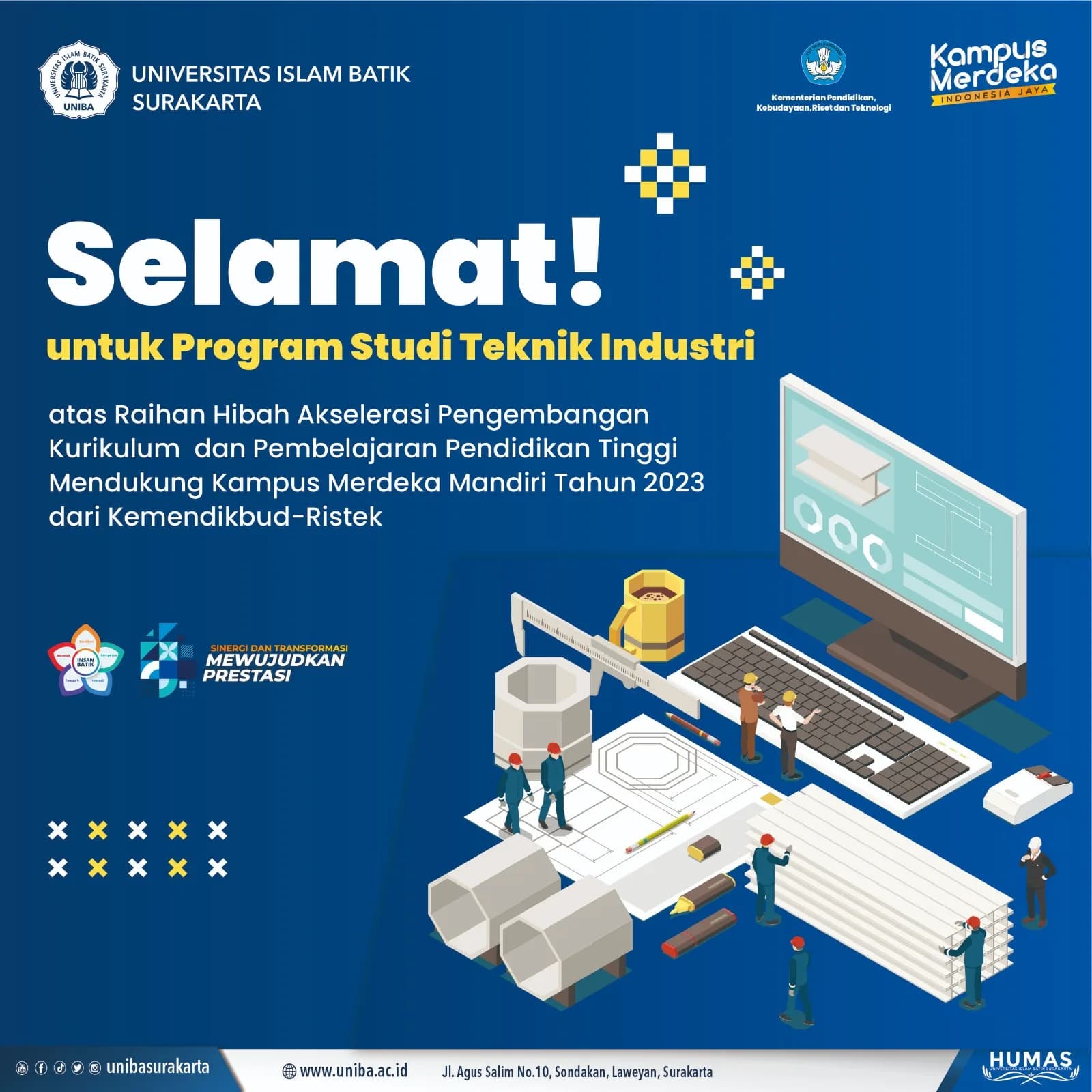 Program Studi Teknik Industri Meraih Hibah Akselerasi Pengembangan Kurikulum dan Pembelajaran Pendidikan Tinggi