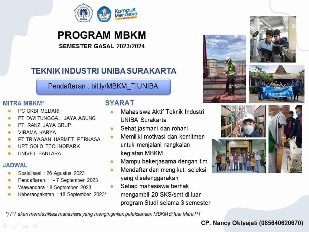 Jelajahi Wawasan Baru dan Kembangkan Kemampuanmu melalui Program Merdeka Belajar Kampus Merdeka (MBKM) Teknik Industri