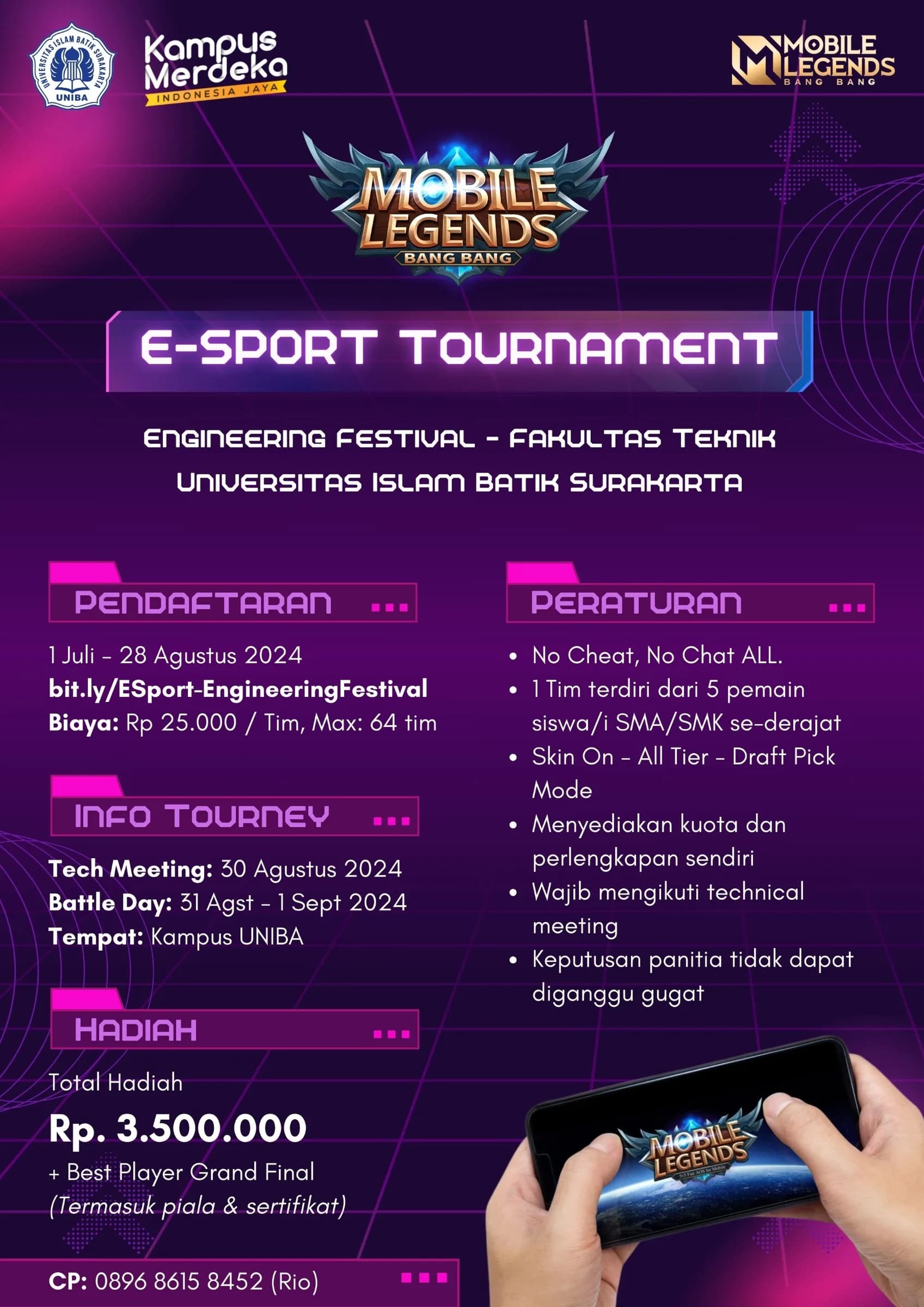 E-Sport Mobile Legend Tournament | Engineering Festival