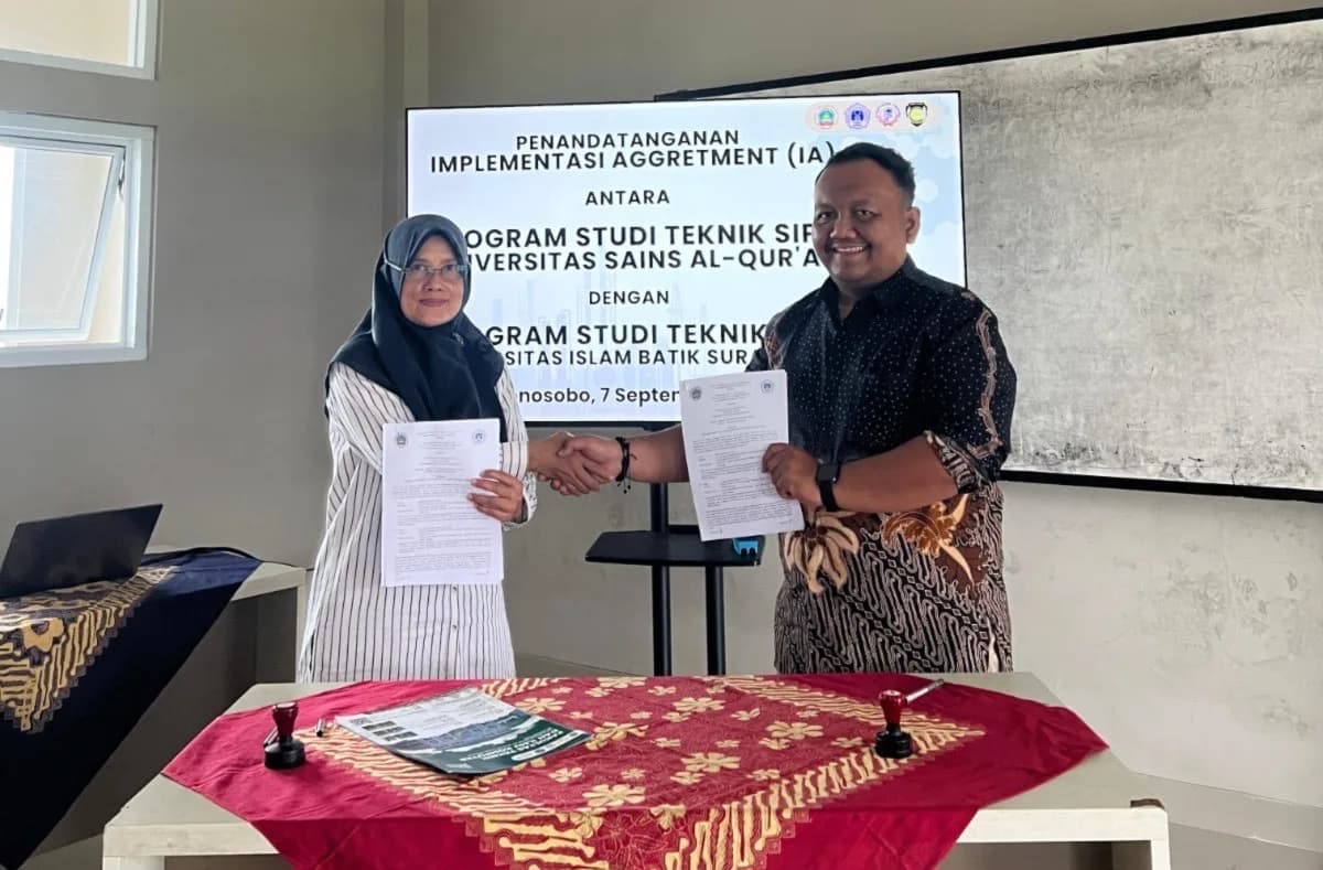 Prodi Teknik Sipil Universitas Sains Al-Qur‘an melakukan Kerja sama dengan Prodi Teknik Sipil Uniba Surakarta
