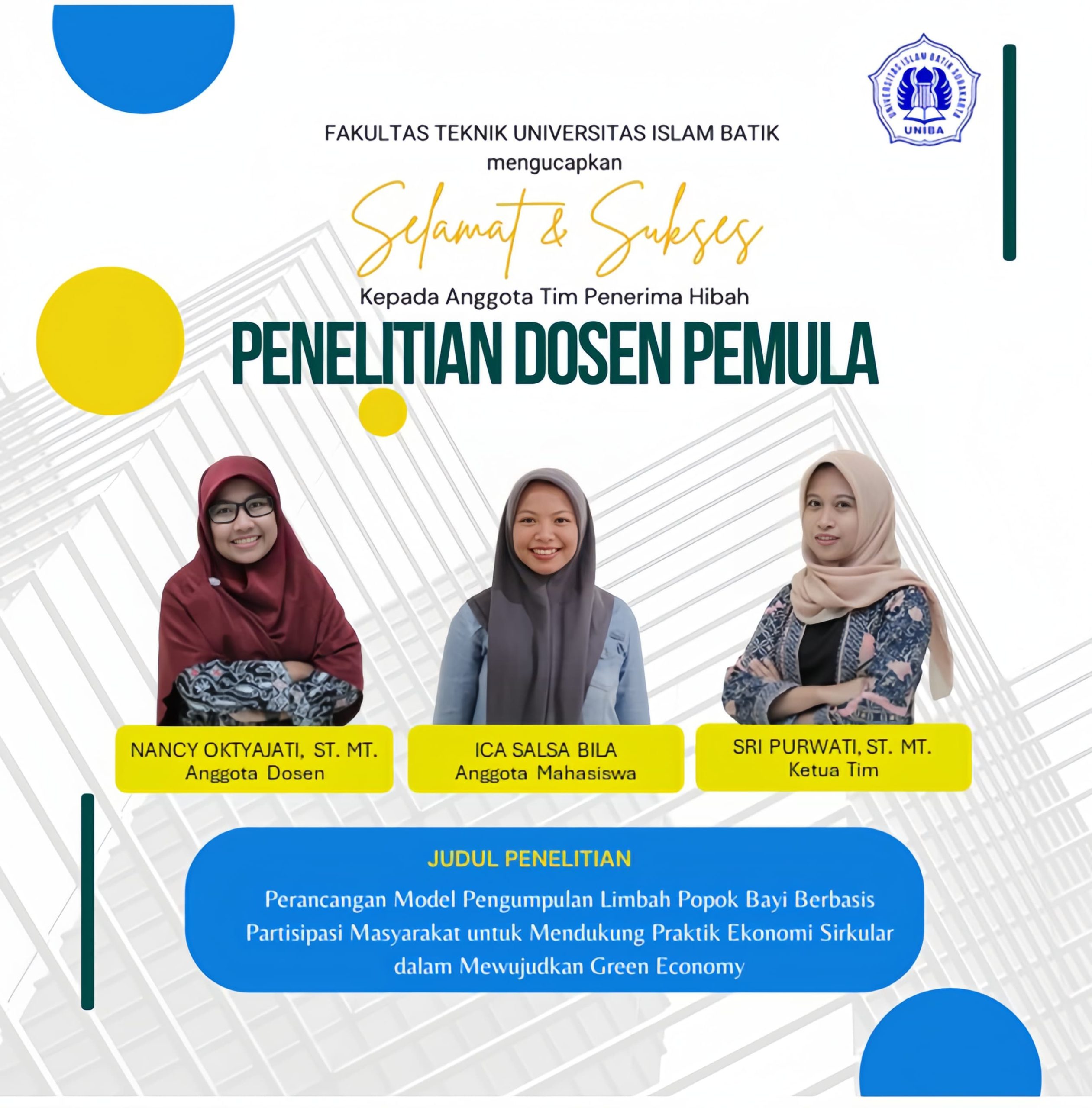Selamat Kepada Tim Penerima Hibah Penelitian Dosen Pemula dan (PKM ...